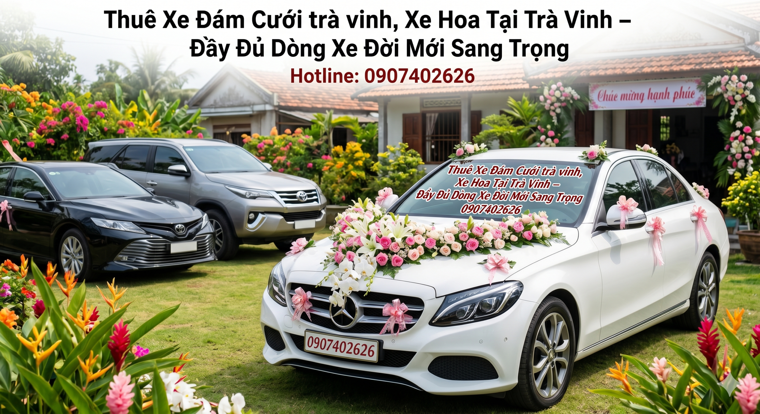 Thuê Xe Đám Cưới Trà Vinh, Xe Hoa Tại Trà Vinh – Đầy Đủ Dòng Xe Đời Mới Sang Trọng : Thuê Xe Đám Cưới Trà Vinh, Xe Hoa Tại Trà Vinh